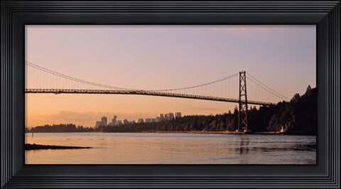 Framed Vancouver, Lions Gate Bridge Print