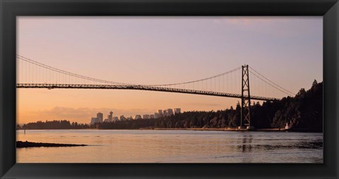 Framed Vancouver, Lions Gate Bridge Print