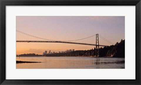 Framed Vancouver, Lions Gate Bridge Print
