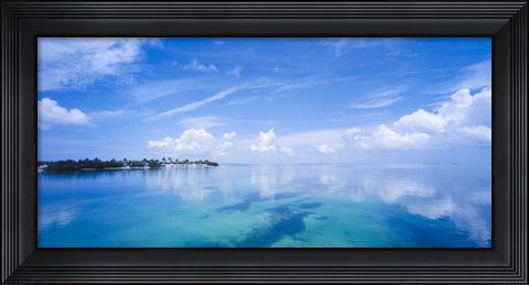 Framed Cloudy Ocean, Florida Keys, Florida Print