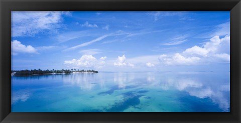 Framed Cloudy Ocean, Florida Keys, Florida Print