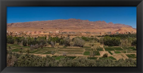 Framed Tinghir Oasis, Province De Tinghir, Souss-Massa-Draa, Morocco Print