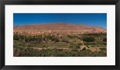 Framed Tinghir Oasis, Province De Tinghir, Souss-Massa-Draa, Morocco Print