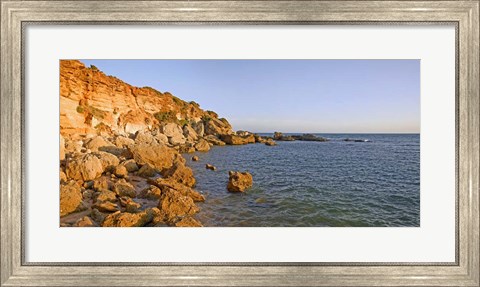 Framed Cliffs at coast, Conil De La Frontera, Cadiz Province, Andalusia, Spain Print