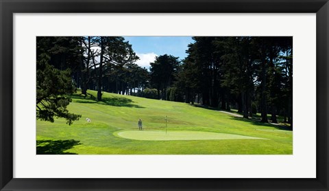 Framed Player at Presidio Golf Course, San Francisco, California Print