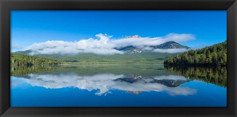 Framed Pyramid Mountain at Jasper National Park, Alberta, Canada Print