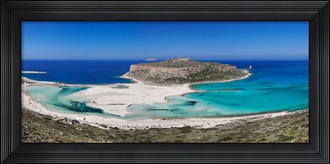 Framed Balos Beach, Gramvousa Peninsula, Crete, Greece Print