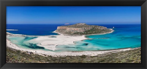 Framed Balos Beach, Gramvousa Peninsula, Crete, Greece Print