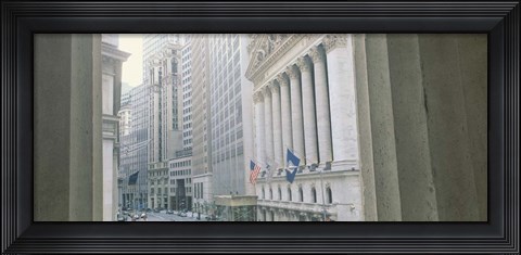 Framed New York Stock Exchange Wall, New York, NY Print