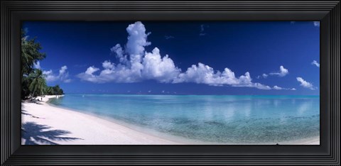 Framed Matira Beach, Bora Bora Polynesia Print