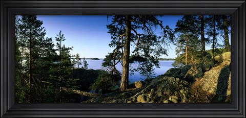 Framed Lake Saimaa, Puumala, Finland Print