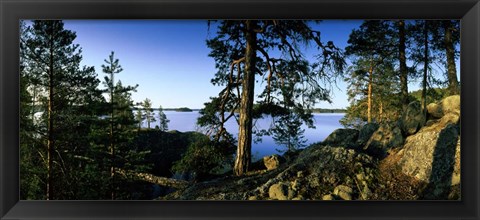 Framed Lake Saimaa, Puumala, Finland Print