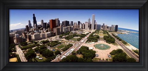 Framed Aerial Grant Park, Chicago, IL Print