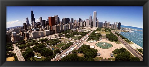 Framed Aerial Grant Park, Chicago, IL Print