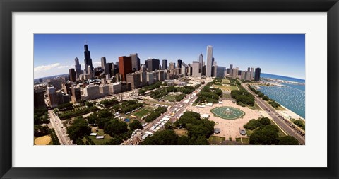 Framed Aerial Grant Park, Chicago, IL Print