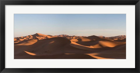 Framed Erg Chebbi Dunes Errachidia Province, Meknes-Tafilalet, Morocco Print