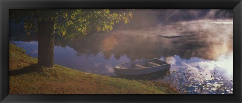 Framed Rowboat Lake, NH Print