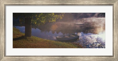 Framed Rowboat Lake, NH Print