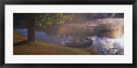 Framed Rowboat Lake, NH Print