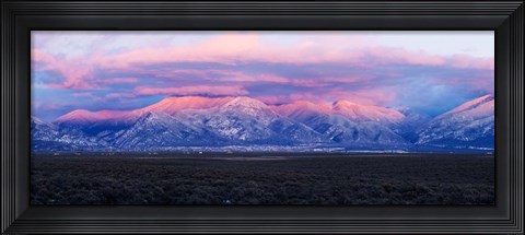 Framed Sangre De Cristo Mountains, Taos County, New Mexico Print