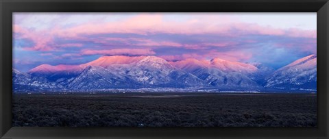 Framed Sangre De Cristo Mountains, Taos County, New Mexico Print