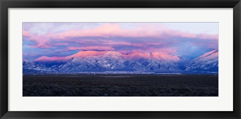 Framed Sangre De Cristo Mountains, Taos County, New Mexico Print