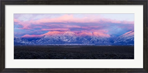 Framed Sangre De Cristo Mountains, Taos County, New Mexico Print
