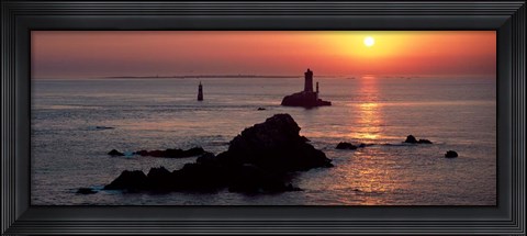 Framed La Vieille Lighthouse, Finistere, Brittany, France Print