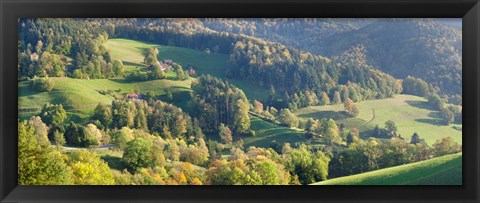 Framed Schauinsland Mountain, St. Ulrich, Black Forest, Baden-Wurttemberg, Germany Print