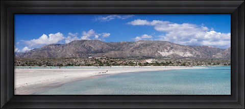 Framed Elafonisi Beach, West Coast, Crete, Greece Print