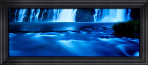 Framed McArthur-Burney Falls Memorial State Park, California (blue) Print