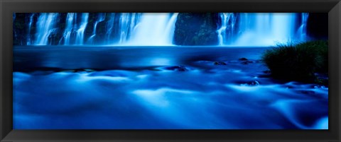 Framed McArthur-Burney Falls Memorial State Park, California (blue) Print