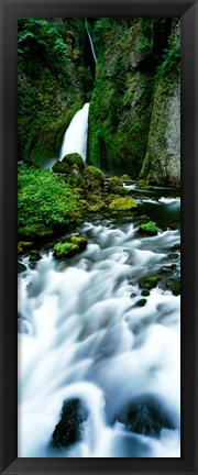 Framed Wahclella Falls, Columbia River Gorge, Oregon Print