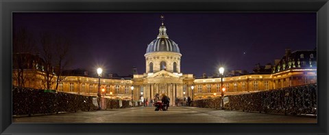 Framed Institute de France from Pont des Arts, Paris, Ile-De-France, France Print