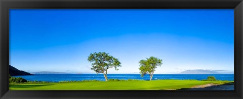 Framed Makena Golf Course, Hawaii Print