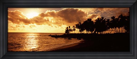 Framed Honomalino Beach, Hawaii Print