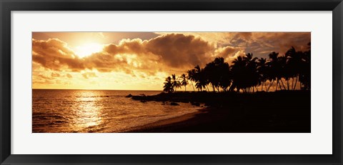 Framed Honomalino Beach, Hawaii Print