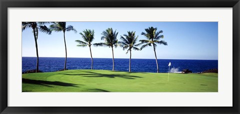 Framed Golf Course, Big Island HI Print