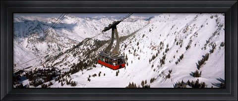 Framed Ride over Snowbird Ski Resort, Utah Print
