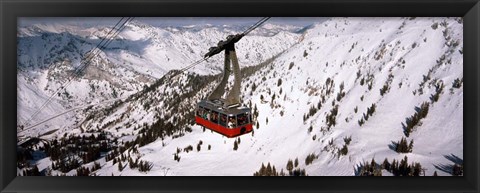 Framed Ride over Snowbird Ski Resort, Utah Print