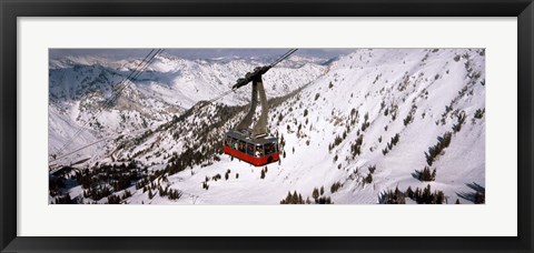 Framed Ride over Snowbird Ski Resort, Utah Print