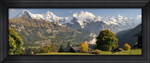 Framed Lauterbrunnen Valley with Mt Eiger, Switzerland Print