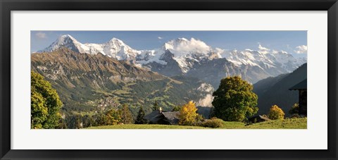 Framed Lauterbrunnen Valley with Mt Eiger, Switzerland Print