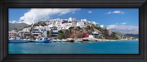 Framed Agia Galini, Rethymno, Crete, Greece Print