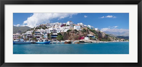 Framed Agia Galini, Rethymno, Crete, Greece Print