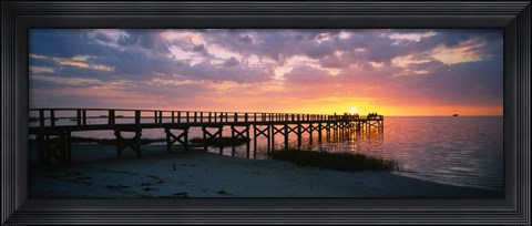 Framed Crystal Beach Pier, Florida Print