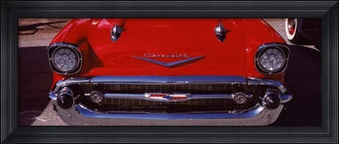 Framed Hood Ornament of a 57 Chevy Print