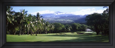 Framed Makena Golf Course, Maui, Hawaii Print