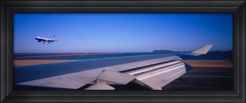 Framed Airplane Taking Off, San Francisco, California Print