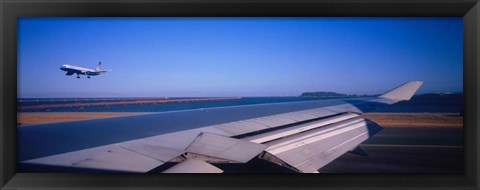 Framed Airplane Taking Off, San Francisco, California Print